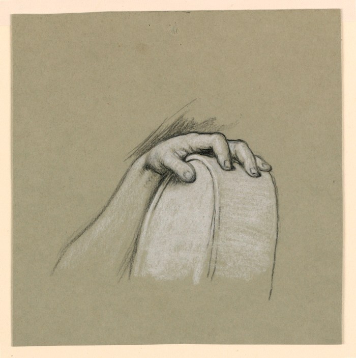 Drawing,_study_of_left_hand_resting_on_a_circular_object,_ca._1885_(CH_18404377)